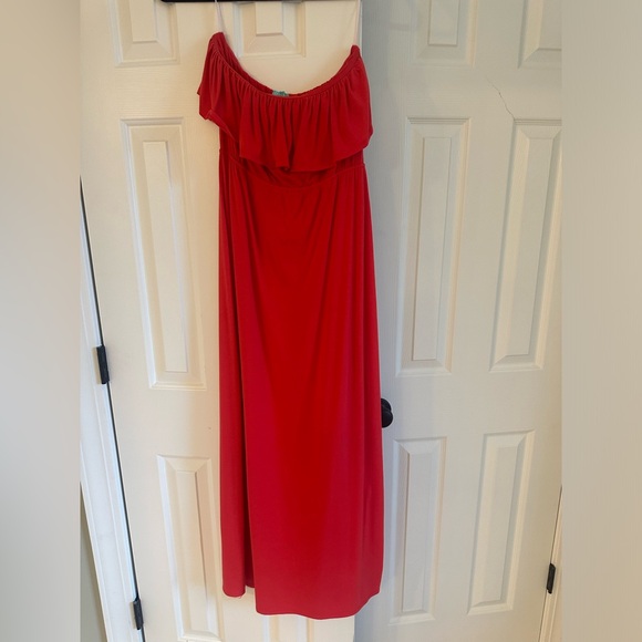 Strapless Ruffle Maxi Dress - Picture 1 of 4